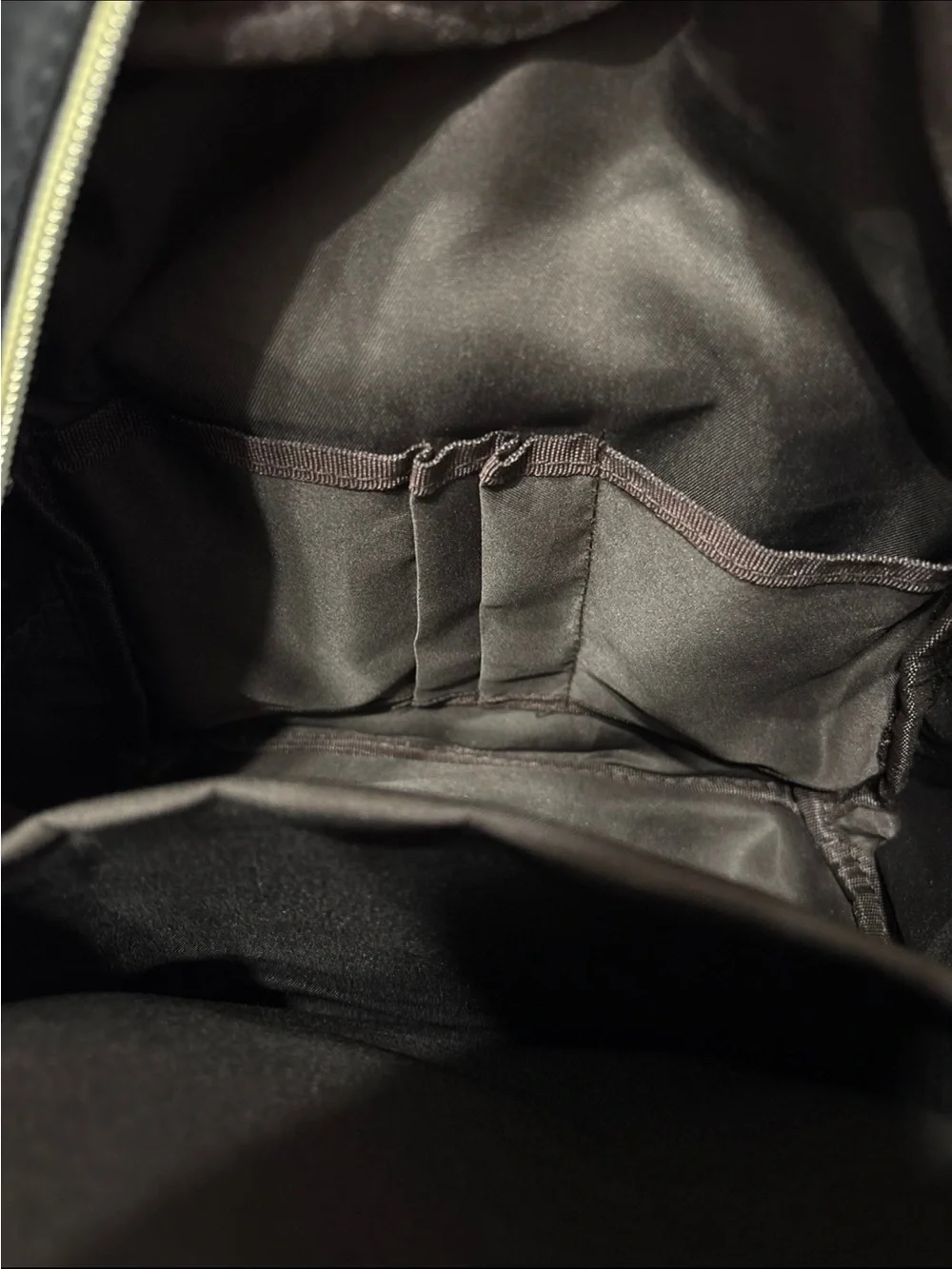 Black Mini Backpack With Gold Hardware